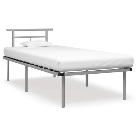 Vidaxl bedframe metaal grijs 90x200 cm