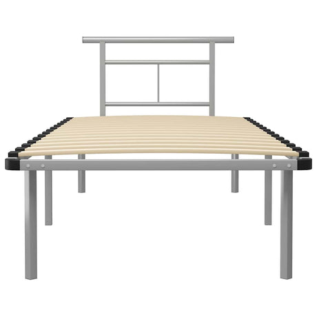 Vidaxl bedframe metaal grijs 90x200 cm
