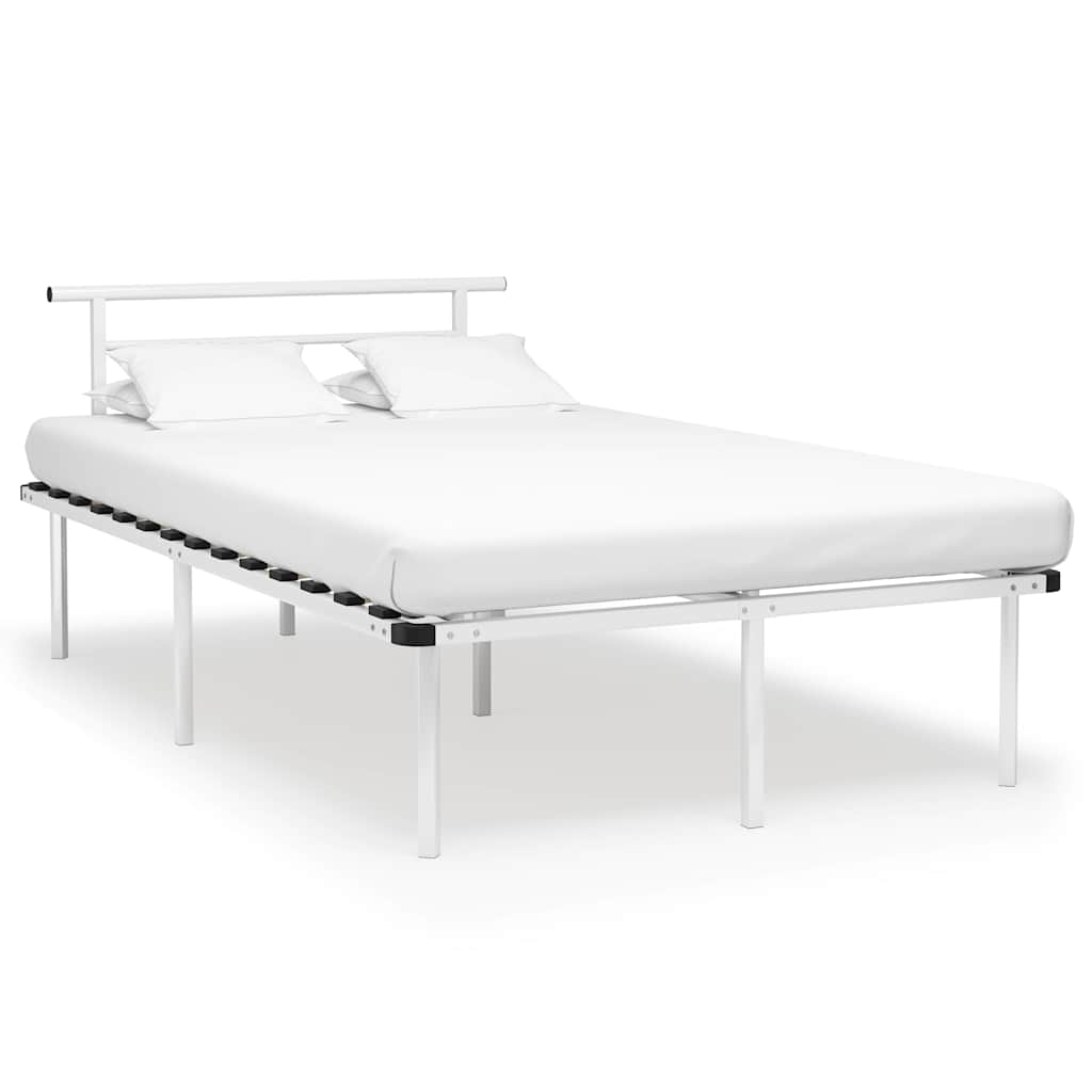 Vidaxl bedframe metaal wit 120x200 cm