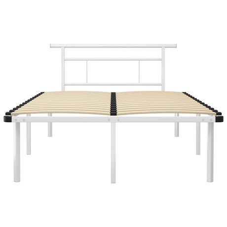Vidaxl bedframe metaal wit 120x200 cm