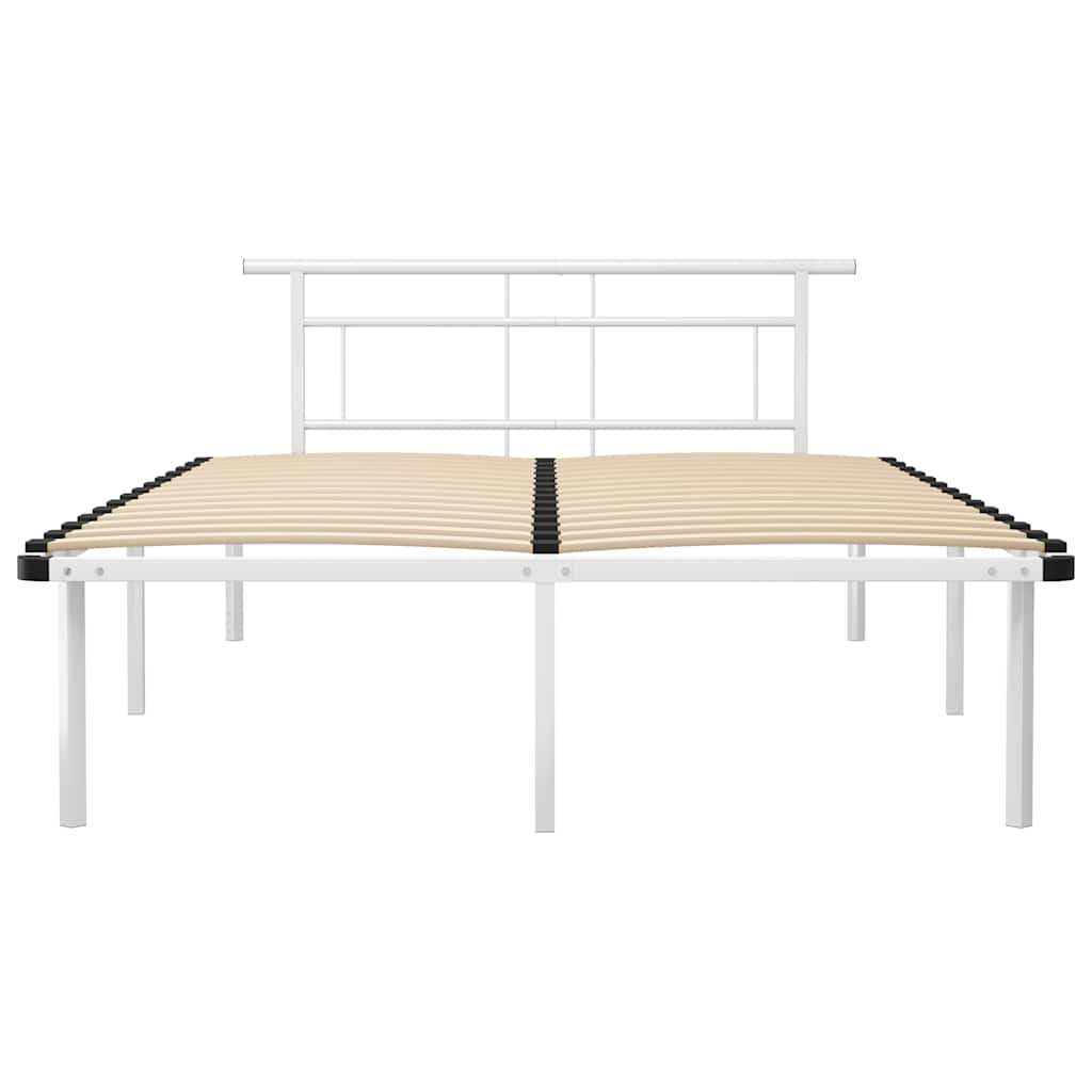 Vidaxl bedframe metaal wit 140x200 cm