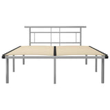 Vidaxl bedframe zonder matras metaal grijs 140x200 cm