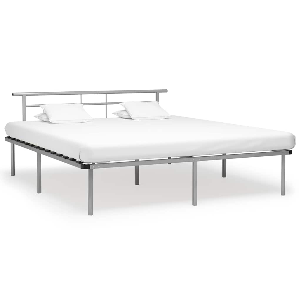 Vidaxl bedframe metaal grijs 200x200 cm