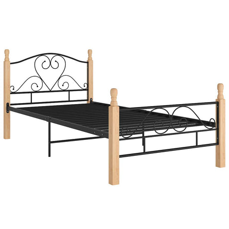 Vidaxl bedframe metaal zwart 100x200 cm