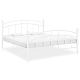 Vidaxl bedframe metaal wit 140x200 cm