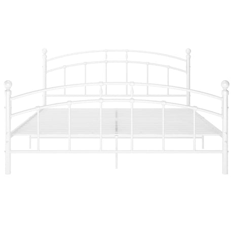Vidaxl bedframe metaal wit 140x200 cm