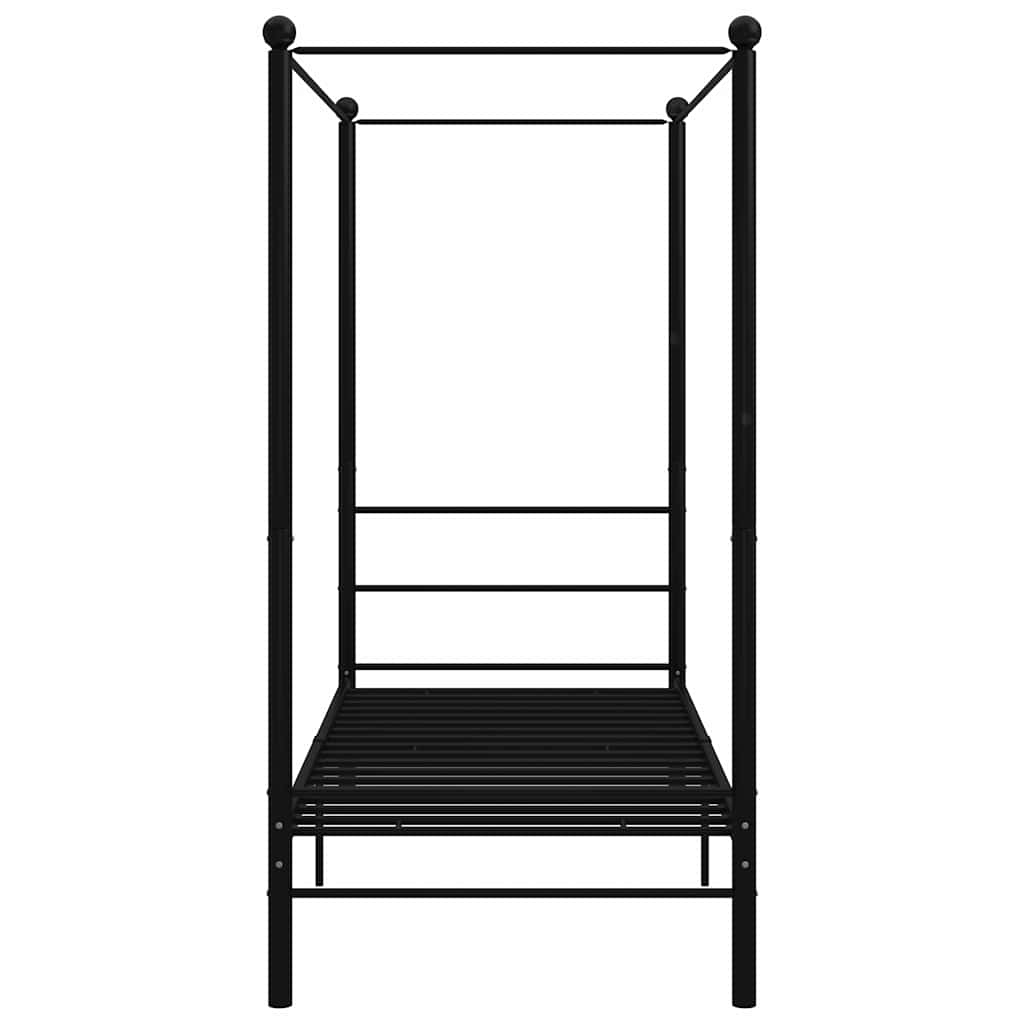 Vidaxl hemelbedframe metaal zwart 90x200 cm