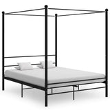 Vidaxl hemelbedframe metaal zwart 160x200 cm