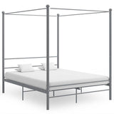 Vidaxl hemelbedframe metaal grijs 160x200 cm