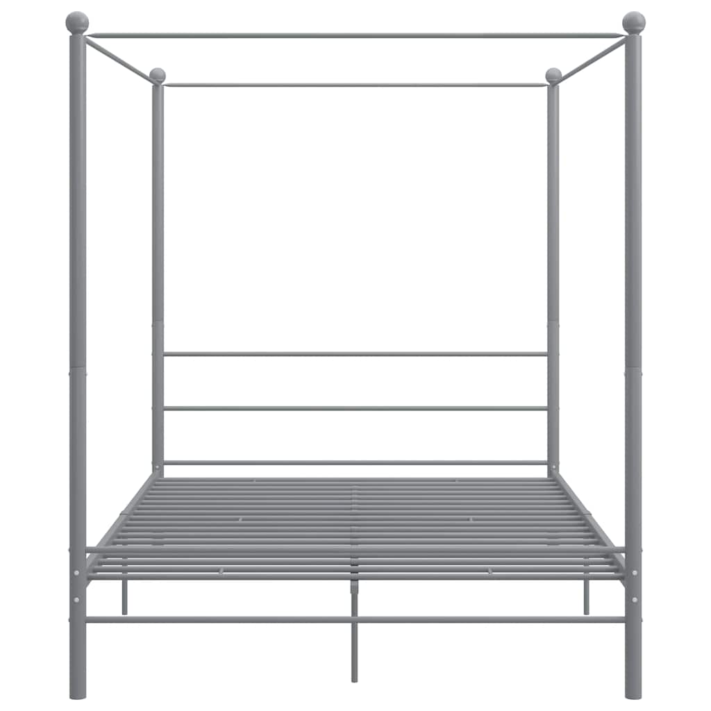 Vidaxl hemelbedframe metaal grijs 160x200 cm