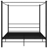 Vidaxl hemelbedframe metaal zwart 180x200 cm