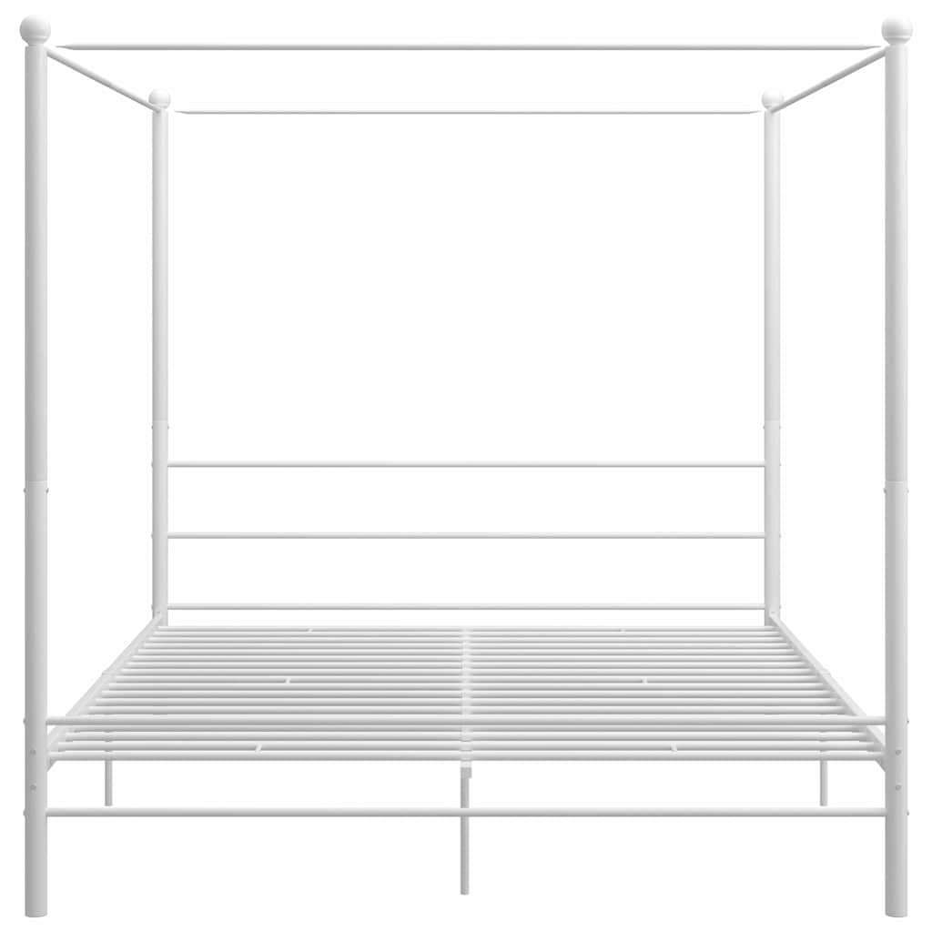 Vidaxl hemelbedframe metaal wit 200x200 cm
