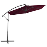 Vidaxl -schwimmendes Parasol mit Aluminiumpol 300 cm Burgunderrot