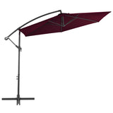 Vidaxl -schwimmendes Parasol mit Aluminiumpol 300 cm Burgunderrot