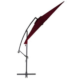 Vidaxl -schwimmendes Parasol mit Aluminiumpol 300 cm Burgunderrot