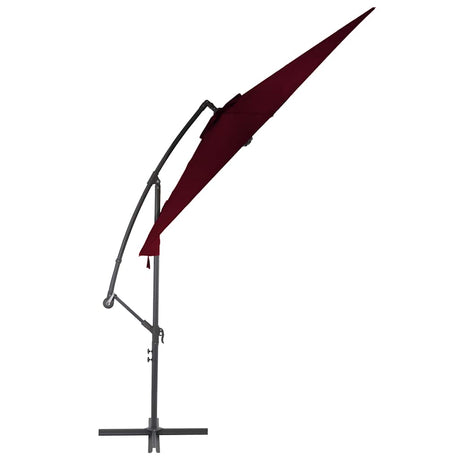 Vidaxl -schwimmendes Parasol mit Aluminiumpol 300 cm Burgunderrot