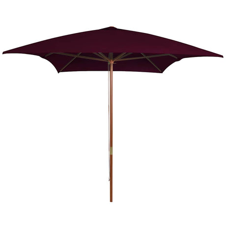 Vidaxl Parasol mit Holzstange 200x300 cm Bordeaux Rot