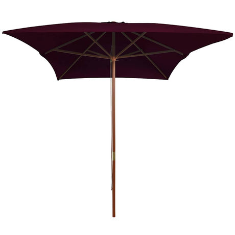 Vidaxl Parasol mit Holzstange 200x300 cm Bordeaux Rot