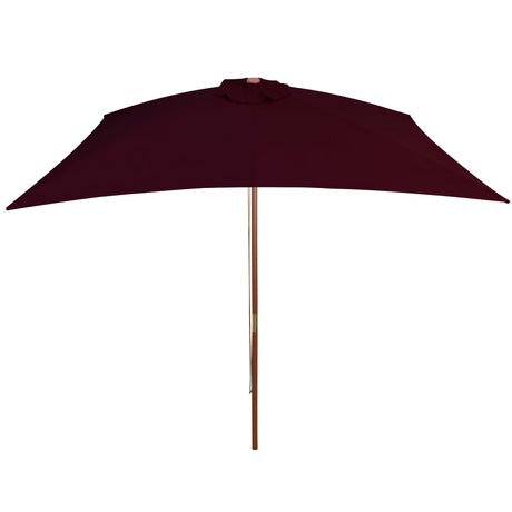 Vidaxl Parasol mit Holzstange 200x300 cm Bordeaux Rot