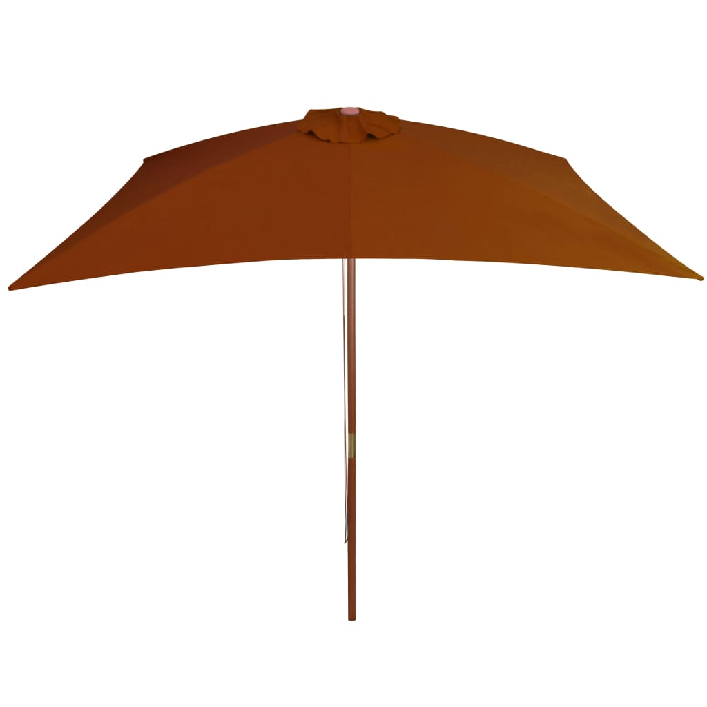 Vidaxl Parasol con polo in legno 200x300 cm in terracotta