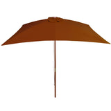 Vidaxl Parasol con polo in legno 200x300 cm in terracotta