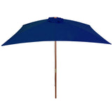 Vidaxl Parasol con palo in legno 200x300 cm blu