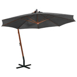 Vidaxl flytande parasol med pol 3,5x2,9 m fast tallantracit