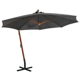 Vidaxl -schwimmendes Parasol mit Pole 3,5x2,9 m Festkiefer Anthrazit
