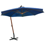 Vidaxl pływający parasol z biegunem 3,5x2,9 m stałej sosny -blue Azure Blue