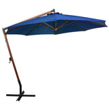 Vidaxl pływający parasol z biegunem 3,5x2,9 m stałej sosny -blue Azure Blue