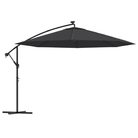 Vidaxl pływający parasol z oświetleniem LED 350 cm czarny