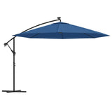 Parasol flotante de Vidaxl con iluminación LED 350 cm azul azul