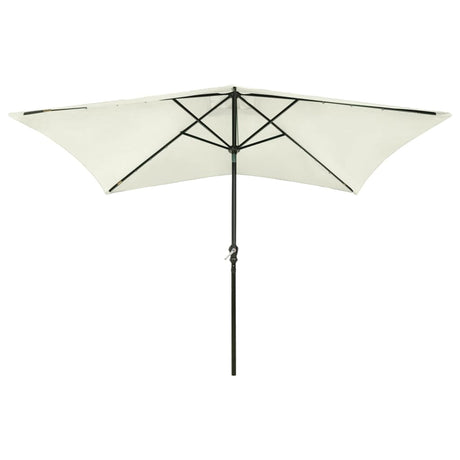 VIDAXL -Parasol mit LEDs und Stahlpol 2x3 m Sand