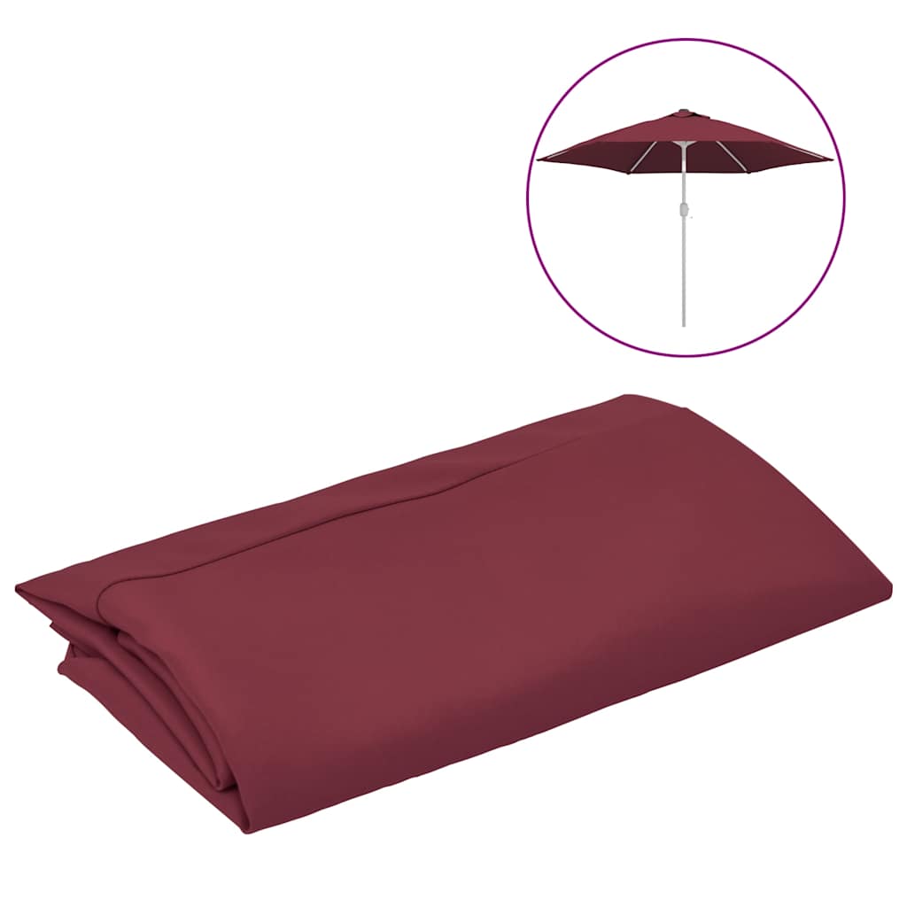 Vidaxl Ersatztuch für Parasol 300 cm Burgunderrot