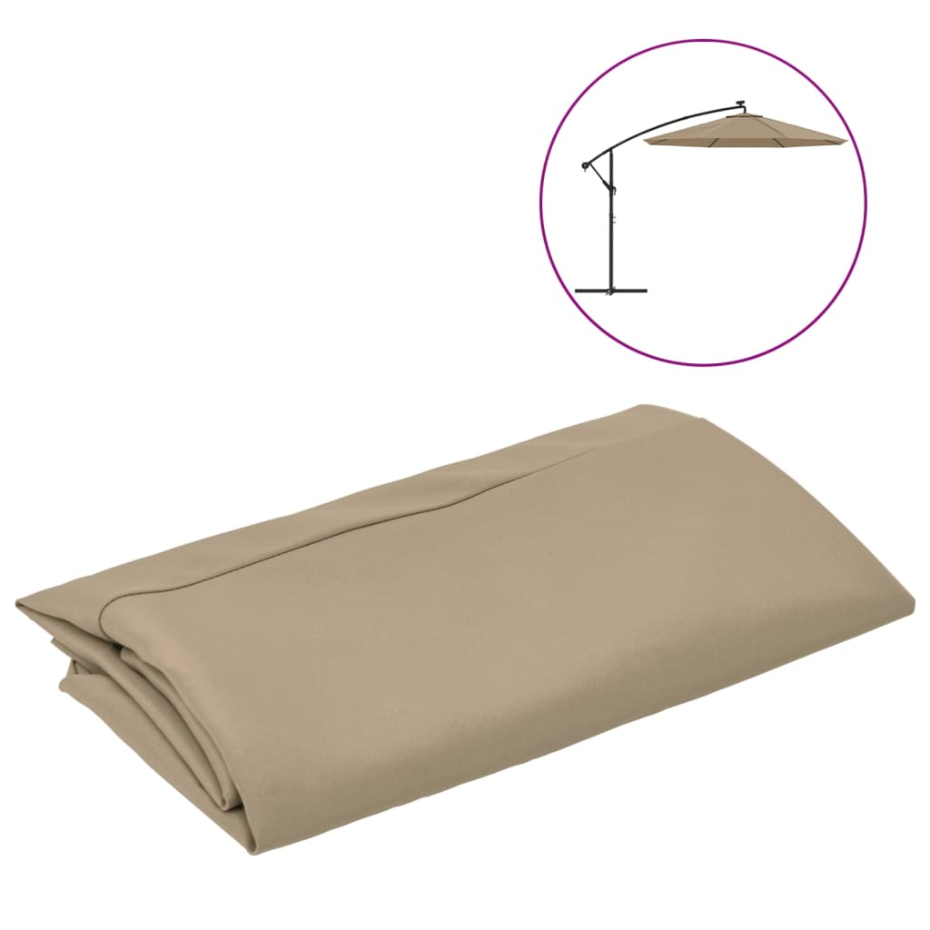 Vidaxl Ersatzstoff fir schwamme paréierend Paron 350 cm taupe