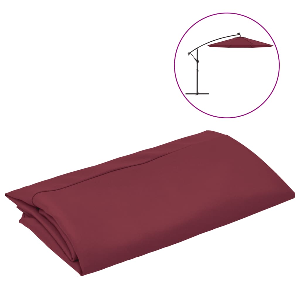 Náhradní hadřík Vidaxl pro plovoucí parasol 350 cm Bordeaux Red