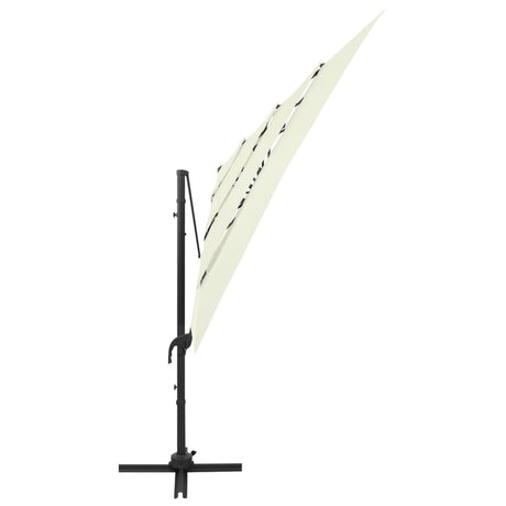 Vidaxl Parasol 4-Layer mit Aluminiumpol 250x250 cm sandfarben