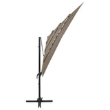 Vidaxl Parasol 4-Layer mit Aluminiumpol 250x250 cm Taupe