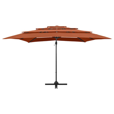 Vidaxl Parasol 4-Layer mit Aluminiumpol 250x250 cm Terracotta-Farben