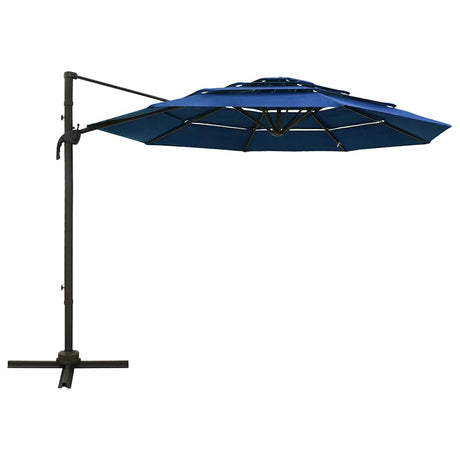 Vidaxl Parasol 4-Schicht mit Aluminiumpol 3x3 M Azurblau