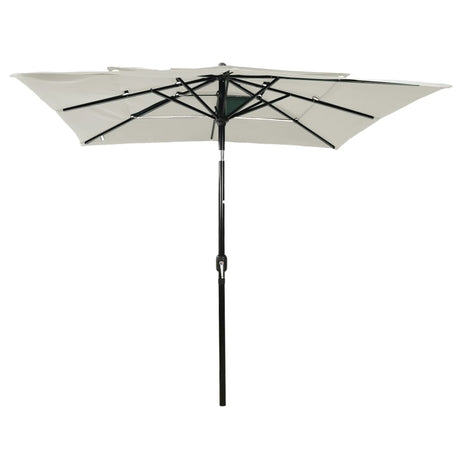 Vidaxl Parasol 3-Schicht mit Aluminiumpol 2,5 x 2,5 m sandfarben