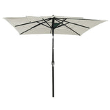 Vidaxl Parasol 3-Schicht mit Aluminiumpol 2,5 x 2,5 m sandfarben
