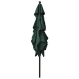 Vidaxl Parasol 3-Schicht mit Aluminiumpol 2,5 x 2,5 m grün