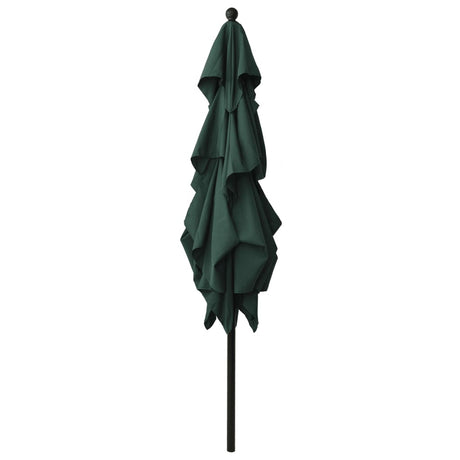 Vidaxl Parasol 3-Schicht mit Aluminiumpol 2,5 x 2,5 m grün