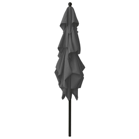 Vidaxl Parasol 3-Schicht mit Aluminiumpol 2,5 x 2,5 m anthrazitfarbenem Farben
