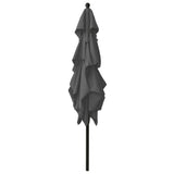 Vidaxl Parasol 3-Schicht mit Aluminiumpol 2,5 x 2,5 m anthrazitfarbenem Farben