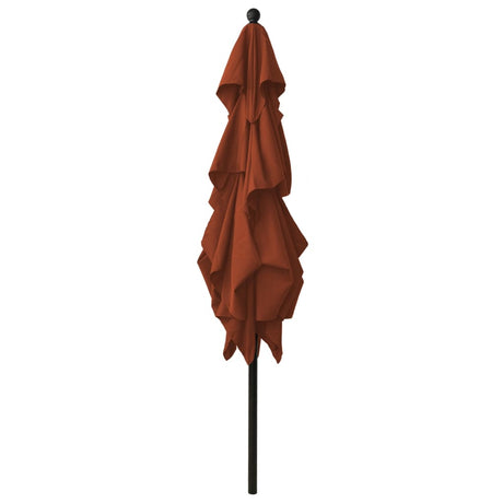 Vidaxl Parasol 3-Schicht mit Aluminiumpol 2,5 x 2,5 m Terrakotta hell