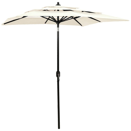 Vidaxl Parasol 3-Schicht mit Aluminiumpol 2x2 m sandfarben