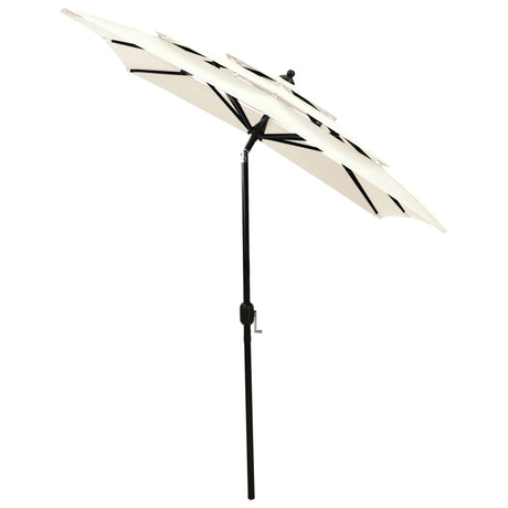 Vidaxl Parasol 3-Schicht mit Aluminiumpol 2x2 m sandfarben
