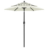 Vidaxl Parasol 3-Schicht mit Aluminiumpol 2 m sandfarben